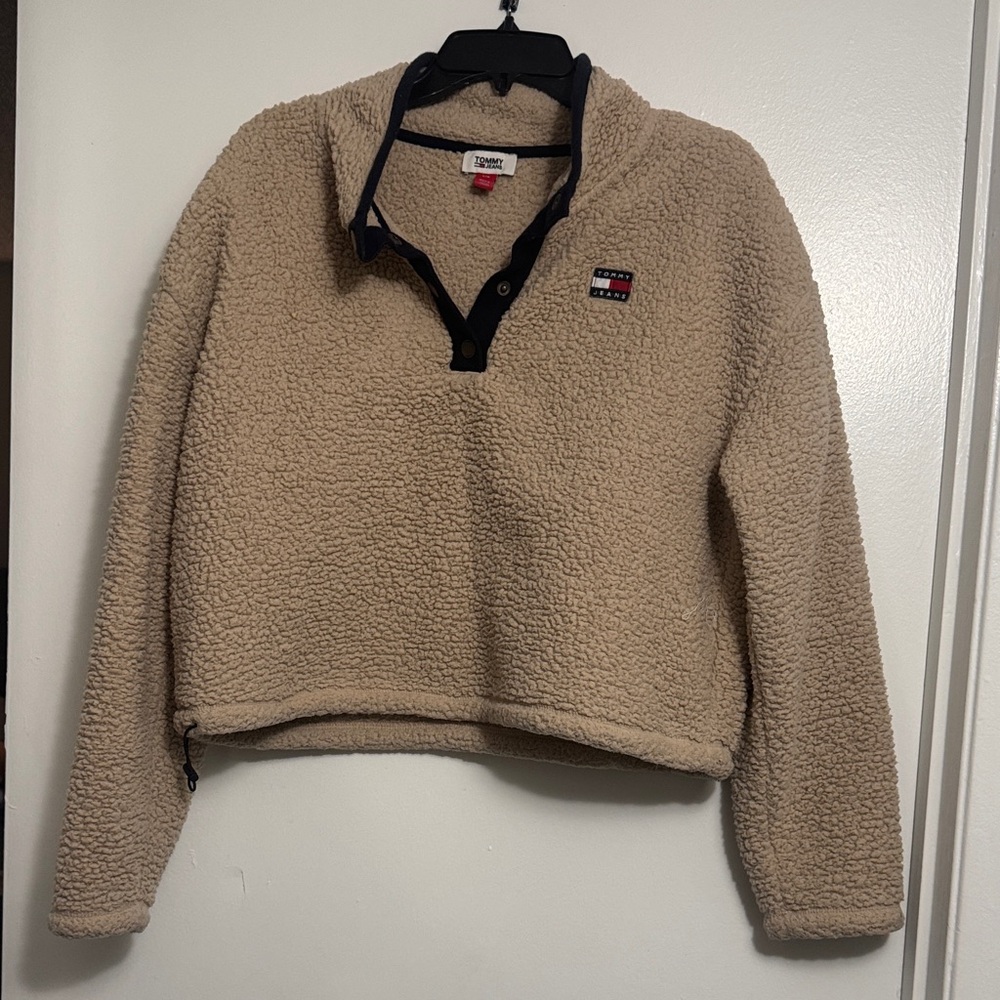 Tommy Hilfiger Women's Beige Teddy Jacket